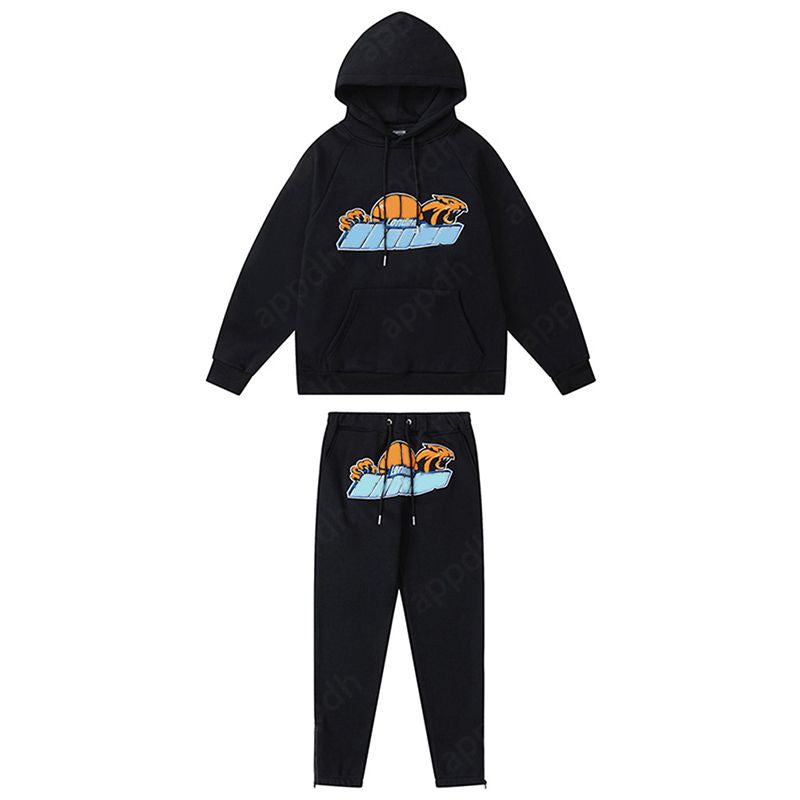 Mens Tracksuits Trousers Shooters Set Designer Hoodies Streetwear Sweatshirts Sports Suit Embroidery Plush Letter Decoration Thick Hoodies Men Pants