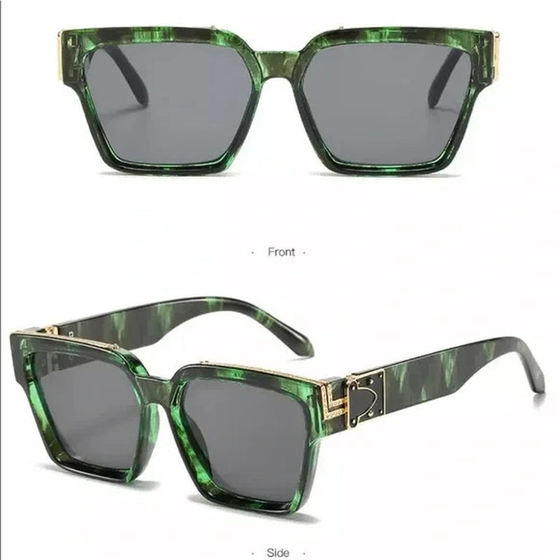 Gold Frame Large Size Sunglasses Men Women Shades Elegant Retro Classic Hip Hop