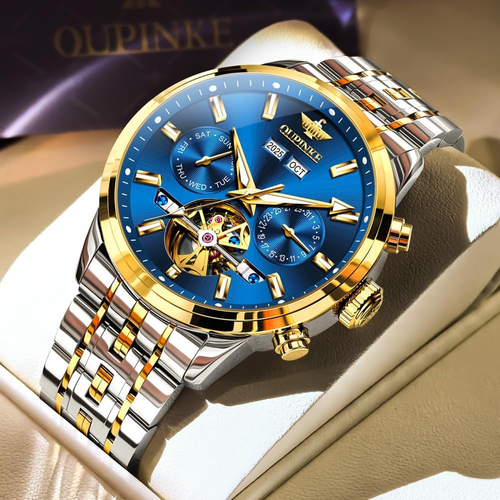 Automatic Men Watches Mechanical Luxury Self Winding Wrist Watch Stainless Steel Waterproof Wrist Watches