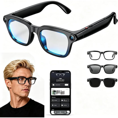 M08 Smart Glasses with 4K Camera, Bluetooth Audio, AI Translation and Voice Assistant