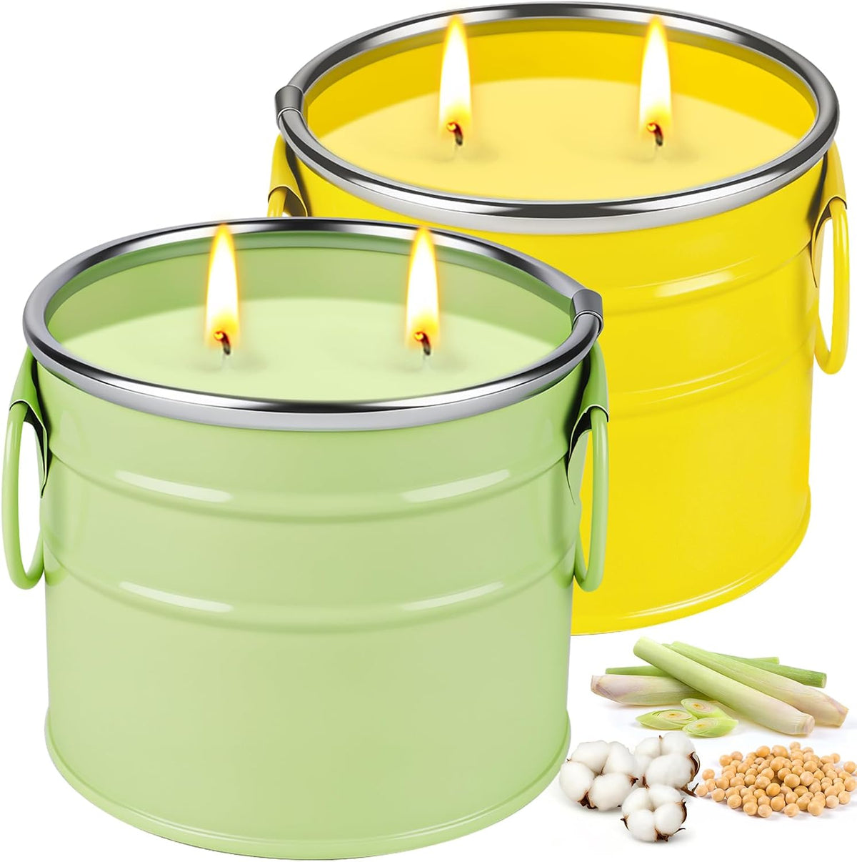 Citronella Candles Outdoor,2 Pack 20Oz Large Soy Wax Citronella Candles