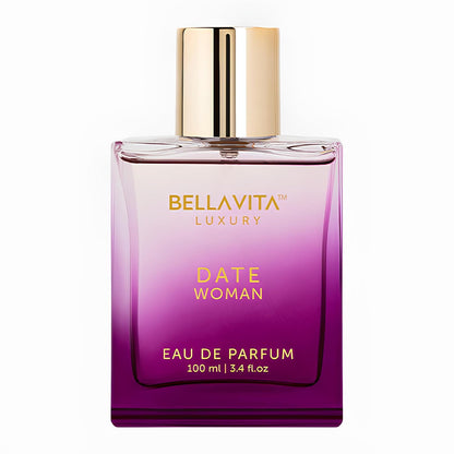 Bellavita Luxury DATE Eau De Parfum | 100 Ml (3.4 Fl.Oz.) | Perfume for Women | Floral, Pink Pepper, Jasmine, and Moss Notes | Long Lasting Fragrance