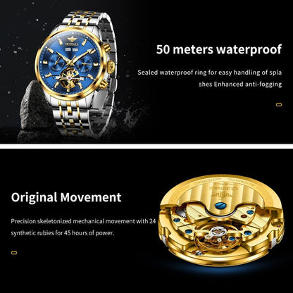 Automatic Men Watches Mechanical Luxury Self Winding Wrist Watch Stainless Steel Waterproof Wrist Watches