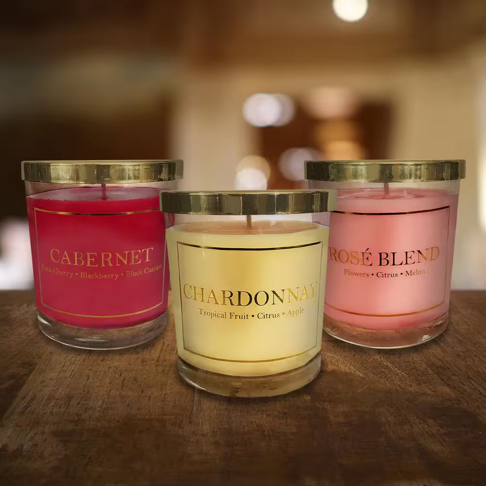 Scented Candles- Wine Collection (Set of 3)