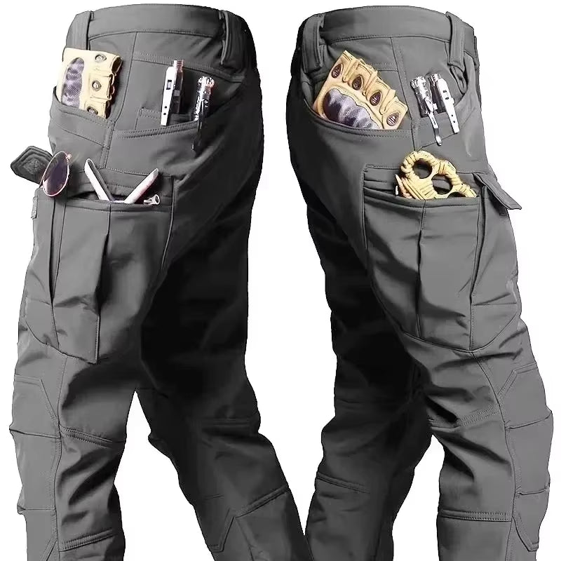 NEW Camo Fleece Warm Sets Winter Soft Shell Tactical Jacket Cargo Pant Outdoor Multi-Pocket Waterproof Hunting Suit