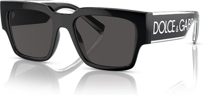 Dolce &amp; Gabbana DG6184-501/87 Sunglasses BLACK W/Dark GREY 52Mm