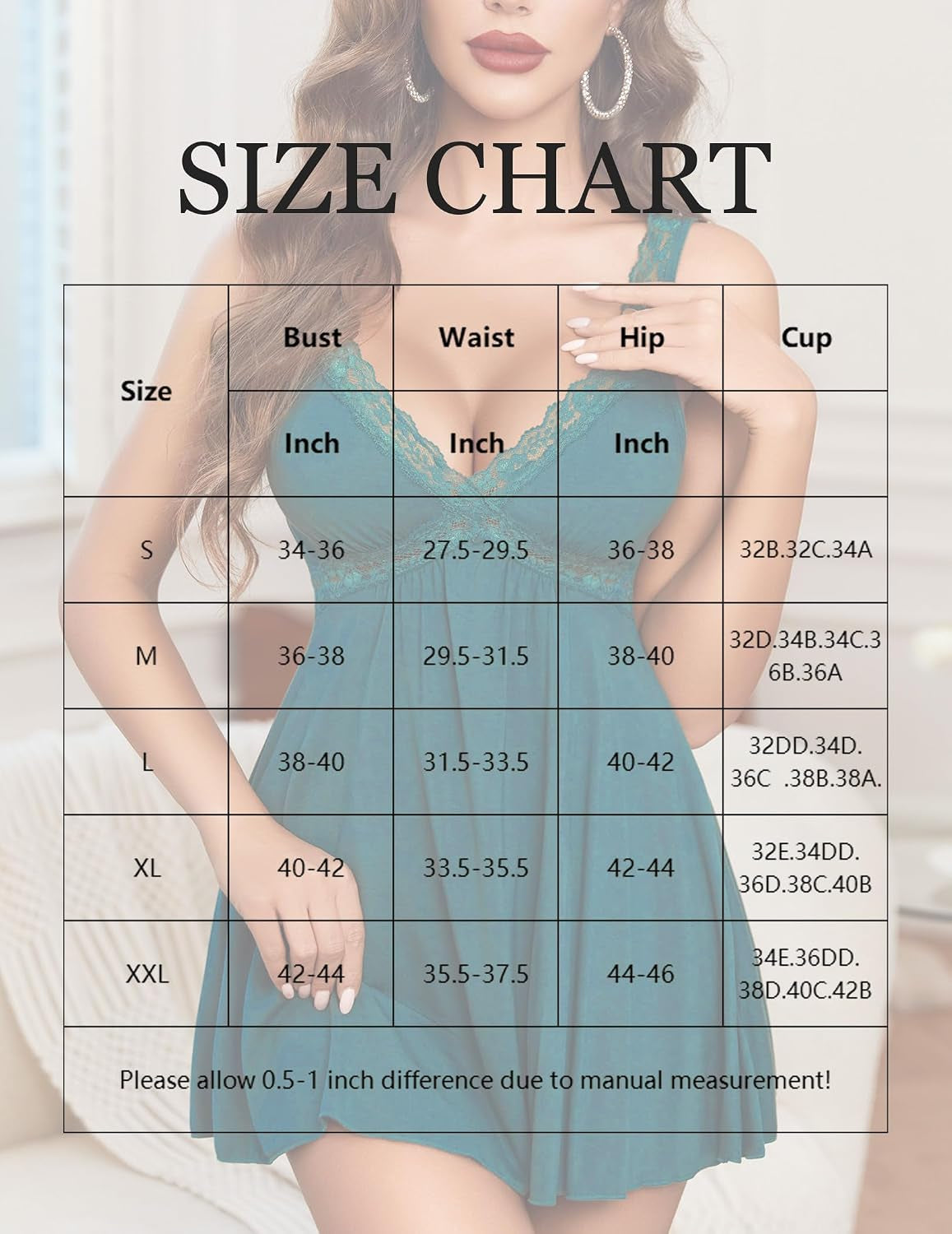 Womens Nightgown Sexy Lingerie Sleepwear Modal Babydoll