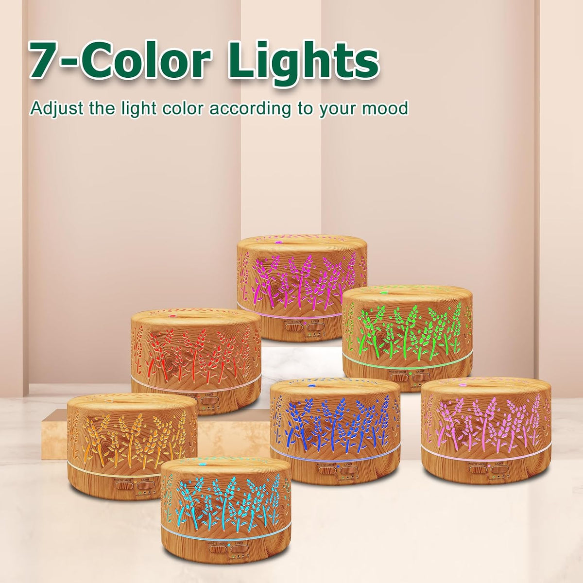 600Ml Essential Oil Diffuser for Large Room, 20H Long Lasting Aromatherapy