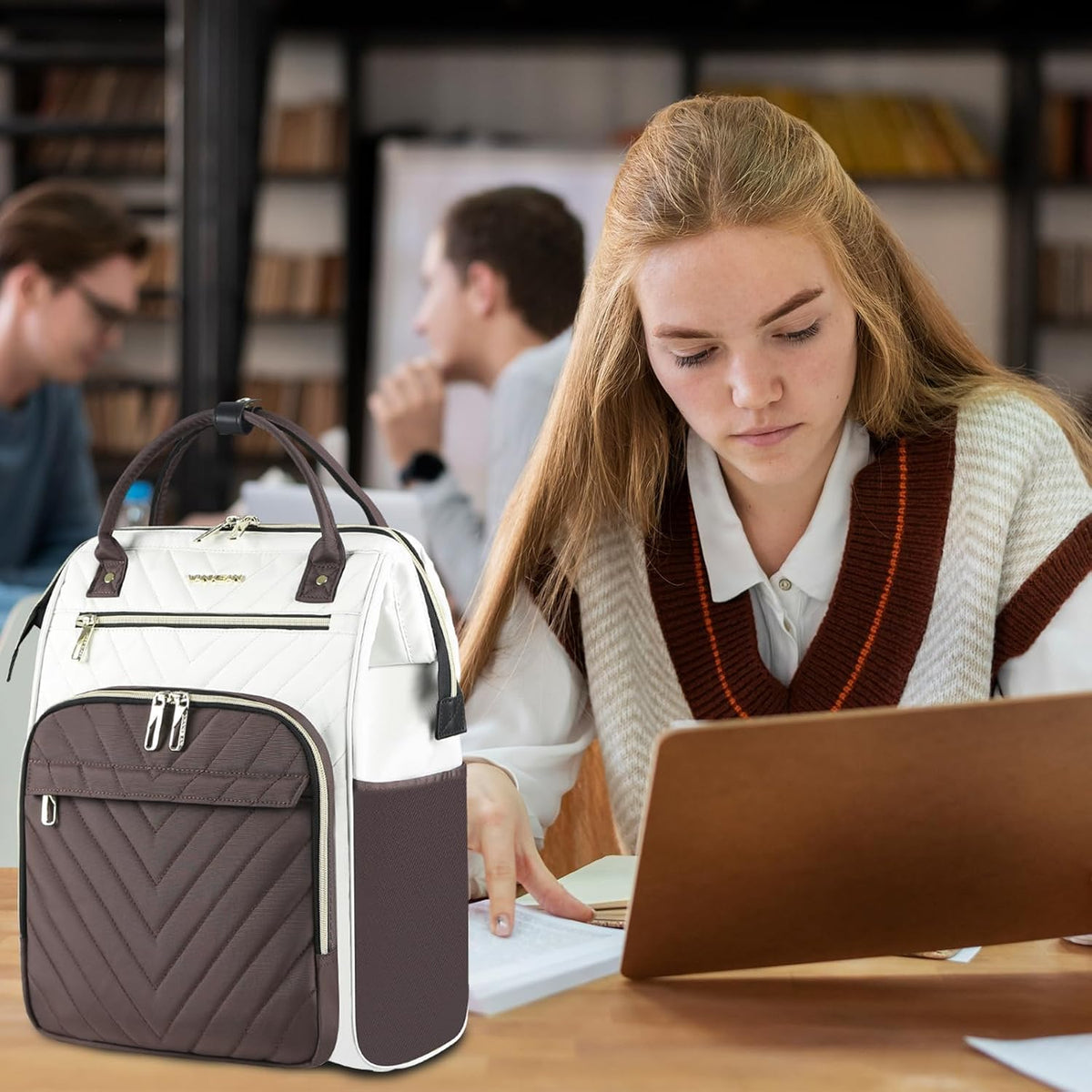 15.6 Inch Laptop Backpack for Women Large Capacity