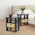 Home Living Espresso Storage End Table (Set of 2)