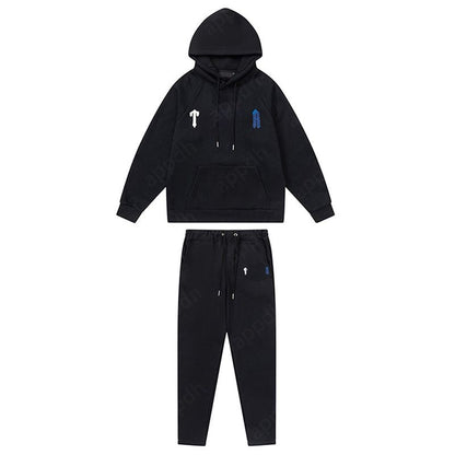 Mens Tracksuits Trousers Shooters Set Designer Hoodies Streetwear Sweatshirts Sports Suit Embroidery Plush Letter Decoration Thick Hoodies Men Pants