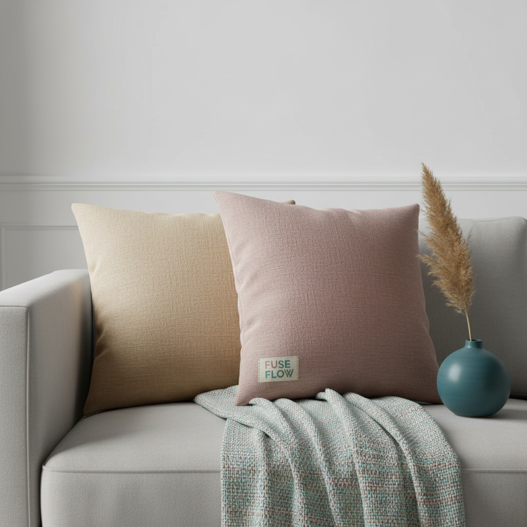 Flow Linen Throw Pillows